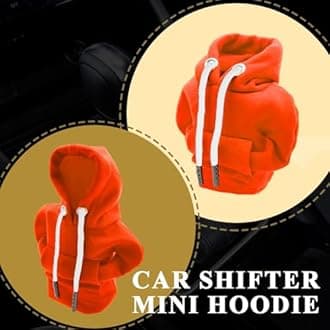 2PCS Gear Shift Hoodie, Universal Car Shift Knob Cover, Automotive Interior Cute Gadgets, Car Accessories and Decorations Mini Hoodie for Car Shifter