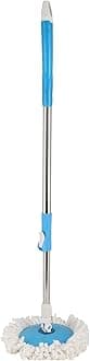 EK - 360° Bucket Spin Mop Stick with Microfiber Refill Blue - Pack of 1