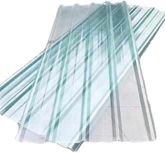Clear Roof Sheet,Fiberglass Daylighting Panels,2mm FRP Daylighting Plate,Corrugated Roofing Sheet,Roofing Panel for Storage Shed Garage Canopy Greenhouse Replacing (35x43in,1 PCS)
