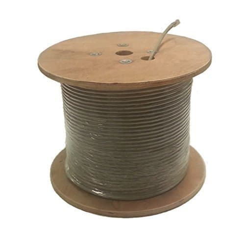 Sunnytech 1000ft Cat7 S-FTP CMR Rated Riser Cable, 1200mhz, AWG23, 10GBase-T Data, UL, ETL Verified, CMR Installation Cable, Drum Pack, Grey Color.(w/20 Cat7 Plug and boot cap free)