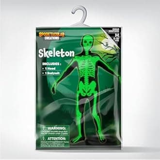 Spooktacular Creations Halloween Kids Scary 3D Skeleton Costume for Boys, Toddlers Skeleton Costume for Halloween Dress Up