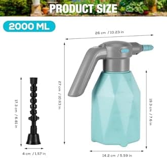 DEECOZY Electric Spray Bottle Plant Mister, 2L Rechargeable Electric Water Sprayer, Automatic Watering Can Battery Powered with Adjustable Spout for Garden, Fertilizing, Cleaning