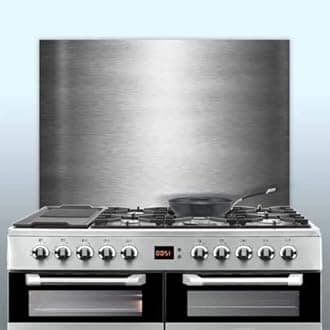 Displaypro 0.9mm Thick Brushed Stainless Steel Kitchen Cooker Hob Wall Splashback (800, 750)
