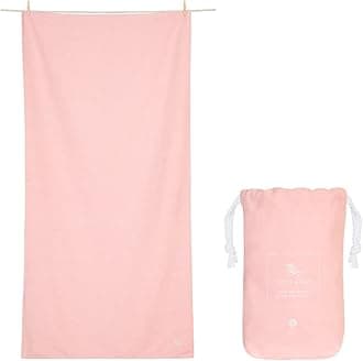 Dock & Bay Beach Towel - Quick Dry, Sand Free - Compact, Lightweight - 100% Recycled - Includes Bag - Essential - Pink, Large (160x90cm, 63x35)