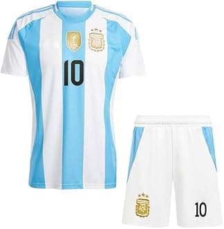 RJMMessi 10 Football Jersey Tshirt 2024 with Printed Shorts for (Men,Kids & Boys)