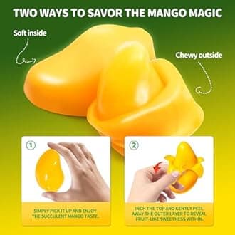 Amos Peelerz Mango Gummy Candy, Peelable Mango Gummy Candy, Resealable 2.19oz Bag (Pack of 8)