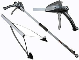 ArcMate EZ Reacher PRO Outdoor Suction Cup Reacher with Locking Grip and Handle with Slip Joint, Indoor Commercial and Outdoor Use, 4.5” Wide Jaw, 8lb. Capacity, Black, 32” (32P-DC-1-FBA)