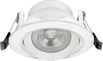 Panasonic 12W LED Swivel Downlight, Recessed Downlight for False Ceiling, Cutout 115mm, Warm White Light (PDLM40123)