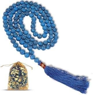 Turquoise Tasbih Prayer Beads, 99 Beads 8mm, Muslim Prayer Beads for Men & Women, Islamic Tasbeeh Counting Beads, Misbaha Rosary, Gift for Muslims (Blue)