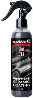 SHINE ARMOR Graphene Ceramic Coating for Car Detailing [8 Fl Oz] Protect your Vehicle Paintwork with Advanced Graphene Detail Spray | Choose American Made Car Cleaning Supplies from