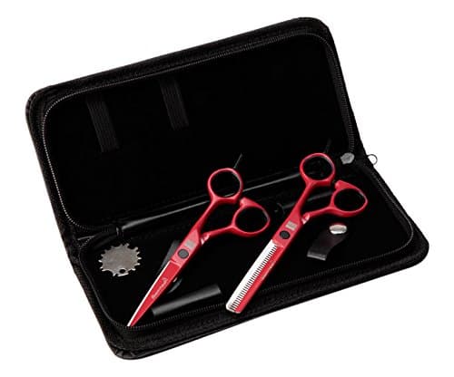 Glamtech Pro Red Scissor 5.5-Inch and Thinner Set 5.75-Inch