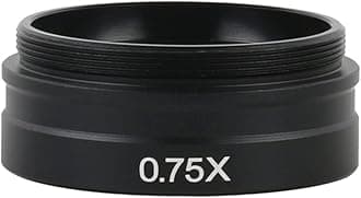 Microscope 0.3X 0.35X 0.5X 0.75X 1X 2.0X Auxiliary Barlow Objective Lens for 120X/180X/300X C-Mount Industrial Zoom Lens(0.75)