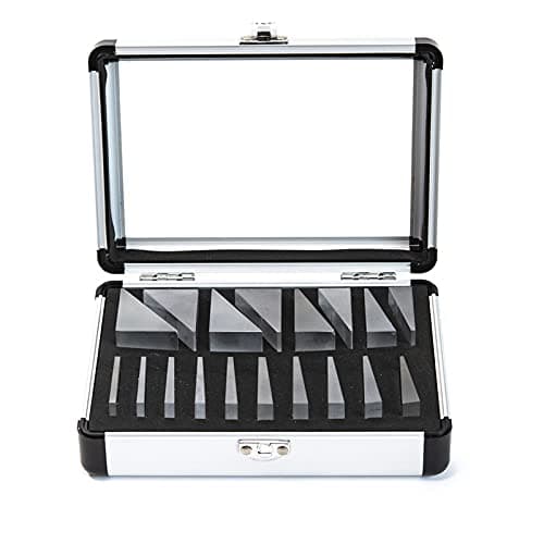 Optical Prism Bar Set, 18pcs Eye Prism Bars, High Precision Wedge Prism Right Angle Triangular Prism with Aluminum case
