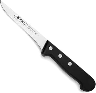 Boning Knife 5 Inch Nitrum Stainless Steel and 130 mm blade. Professional Butcher Knife to Slice Bones from Meat. Ergonomic Polypropylene Handle. Series Universal. Color Black.