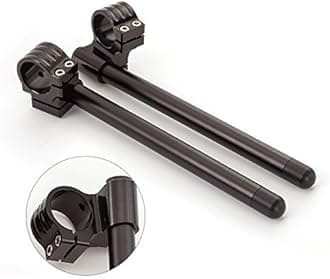31mm 7/8" Motorcycle Aluminum CNC Riser Fork Tube Clip On Handlebar Replaceable Compatible with Universal Bike Cafe Racer