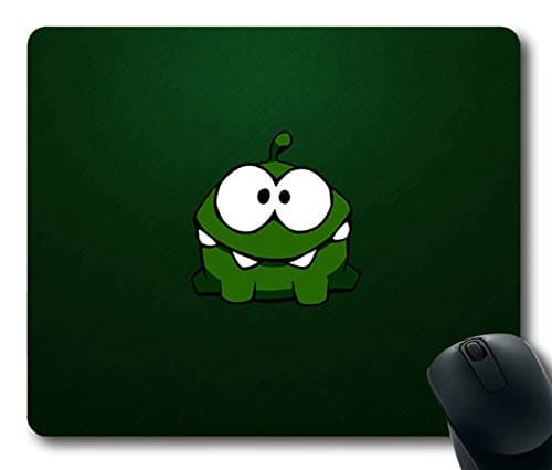 Mouse Pad Designed With Cut The Rope Om Nom Non-Slip Neoprene Rubber Standard Size 9 Inch(220mm) X 7 Inch(180mm) X 1/8(3mm) Mousepad