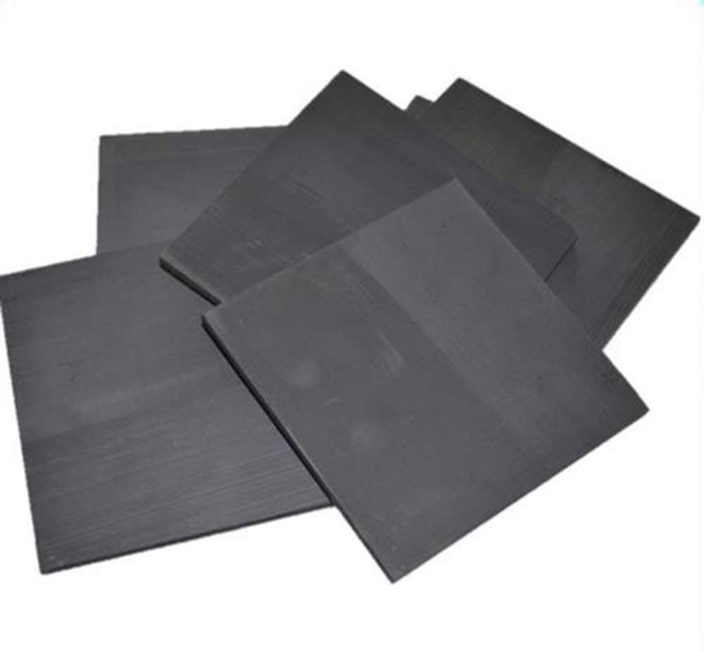 LTKJ 5pcs Black 99.99% Pure Graphite Electrode Rectangle Plate Sheet Durability 50x40x3mm