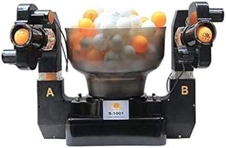 Ping Pong Robot, Professional Double-Head Table Tennis Ball Machine Ping Pong Robot Automatic Shooting Server Pitching Machine,Table Tennis Robots Automatic Ball Machine For Training,Collector88