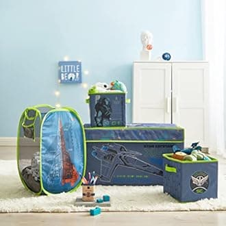 Idea Nuova Pixar Lightyear Collapsible Children’s Toy Storage Trunk, Durable with Lid