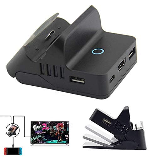 for Nintendo Switch Dock, Portable Switch Charging Stand Switch TV Dock, Compact Switch to HDMI Adapter, Replacement Charging Dock for Nintendo Switch with Extra USB 3.0