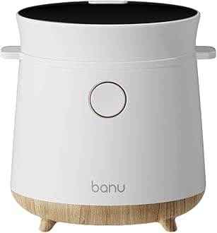 Banu Mini Multifunctional Programmable Digital Low Carb Rice Cooker, Reduce Slow Cooking Sugar, Warmer, 4 Cups Uncooked, One-Touch Cooking, Timer