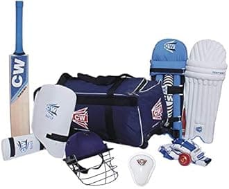 CW Academy Kit Cricket Set Complete Cricket Set with Bag Wheels Kit Bag Full Size Kit for Men