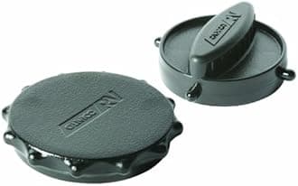 Camco39753 RV Sewer Hose Storage (Eng/FR) (1, 4N1 2Pk, One Bayonet Cap & One Elbow Cap, One Size