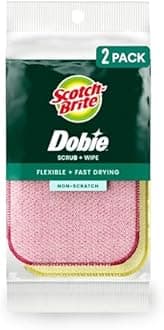 Scotch-Brite Dobie Scrub & Wipe Cloth, 2 Count