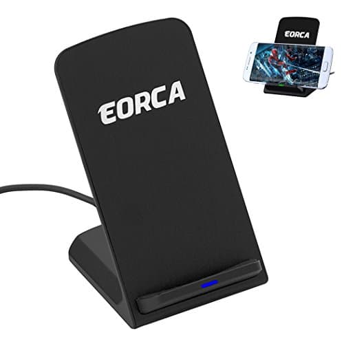 Wireless Charging Stand , Eorca Q700 for Samsung Galaxy Note5 S6 Edge Plus S6 S6 Edge Lg G4 G3 G2 Google Nexus4 5 7(ac Adapter Not Included)-black