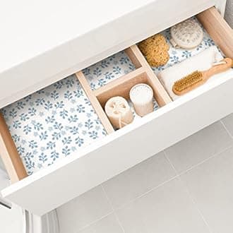 Gersoniel 10 Sheets Drawer Liners for Dresser Scented Drawer Liners Non Adhesive Scented Paper for Fragrant Home Shelf Closet(Linen,Grass Style)