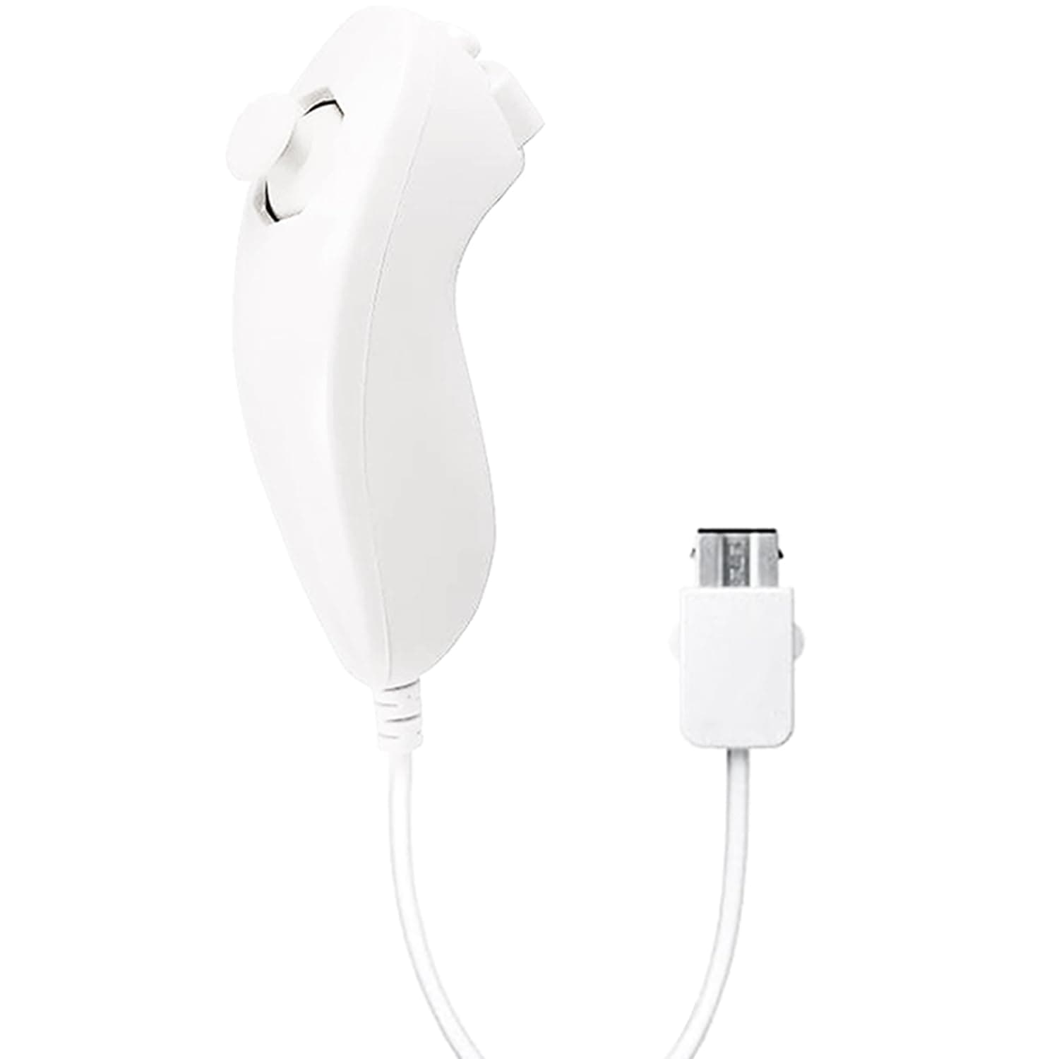 Nunchuk Remote Controller Attachment For Nintendo Wii (White Edition)