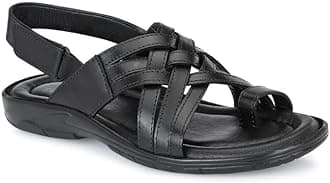 Men's Original Leather Roman Sandals | Stylish | Super Comfortable | Extra Cushioned | Durable | Light-Weight | Semi-Formal | Casual