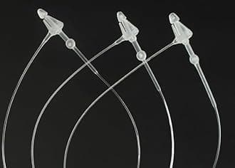 SIDAZON 7 Inch 500 Pcs Plastic Fasteners Hang Tags Clear Snap Lock Pins Security Loop Price Tag Pins Safety Ring Ties for Retail Store Clothing Accessory(7” 500pcs, Clear)