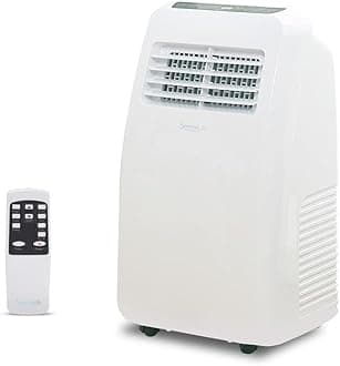 SereneLife Portable Air Conditioner - 9000 BTU Air Conditioning Unit, 4-in-1 Digital Display with Heat, Dehumidifier, Cooling, Fan & Sleep Mode with 24 Hour Timer, Remote Control, Window Kit