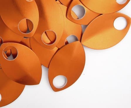 Scalemail Armor Scales - Anodized Aluminum (Medium, Orange)