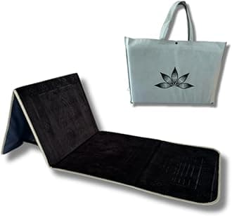 Ultra Comfortable Padded Prayer Mat - Womens & Mens Prayer Rug with Back Support - Soft & Thick Prayer Rug - Foldable Muslim Praying Mat Gift for Eid & Ramzan - Green Praying Carpet