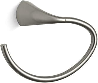 KOHLER 37057-BN Towel Ring, Contemporary Bathroom Towel Ring, Alteo Collection, Vibrant Brushed Nickel