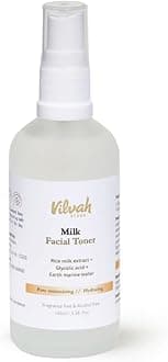 Vilvah Skin Hydration Combo | Milk Drops Serum (20ml) & Milk Face Toner (100ml) | Instantly Hydrates, Minimises Pores & Brightens Skin | Reduces Dark Spots & Balances Skin pH | For All Skin Types, Men & Women