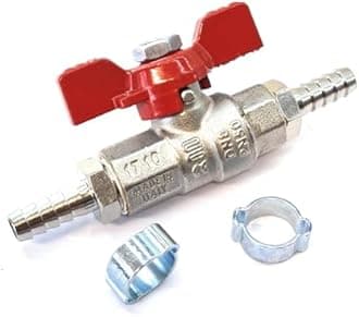 Water Fed Pole Valve Tap - Series 21, 6mm or 8mm Hosetail Combinations + O Clips (8mm Hosetails)