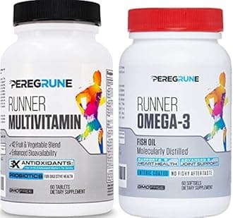 Runner Multivitamin & Omega-3 Bundle | Designed for Runners with Antioxidants & Complete B-Complex to Support Energy & Recovery | Omega-3 to Support Heart & Joint Health | Non-GMO