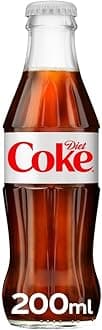 Diet Coke Bottles, Glass, 200ml, (24 Bottles x 200ml)