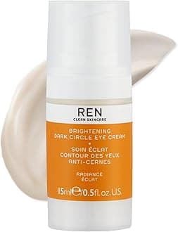 REN Clean Skincare Brightening Dark Circle Eye Cream | Hydrates & Proven to Reduce Dark Spots in 7 Days | Revives & Firms Tired Under Eyes by Evening Skin Tone | Vegan & Cruelty Free | Step 3: Treat