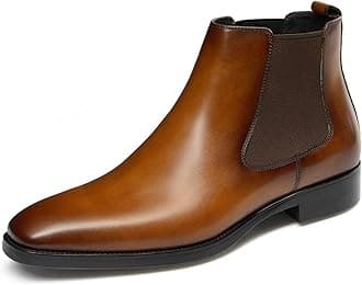 Mens Chelsea Boots Leather Dress Boots for Men