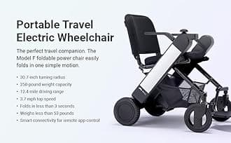 WHILL Model F Power Chair - Convenience and Performance - with Foldable Design, Smart Technology, and Remote Control via App - A Perfect Mobility Solution for Adults and Elderly. - Green (One Size)