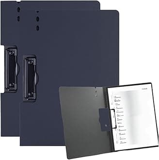 2 Pack Clipboard - A4 Clipboards with Metal Clips, 360 Degree Foldable Binder Clipboards with Pen Holder, Folder Binders Clip for Letter or A4 Size, 2 Pack