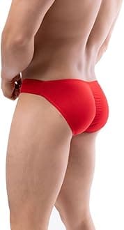 Mens Bikini Briefs Soft Breathable Bulge Pouch Underwear Micro Mesh Panties Scrunch Butt Underpants