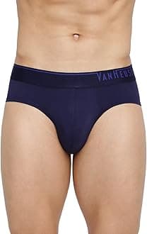 Van Heusen Men's Microfibre Classic Regular Fit Solid Briefs