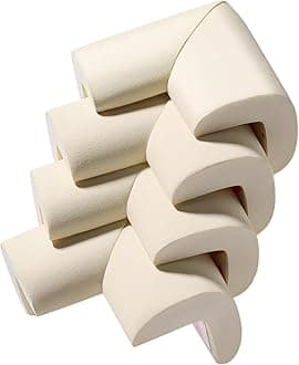 10 Pack Soft Corner Protector Baby Proofing Edge and Corner Guards, Safety Pre-Taped Rubber Foam Furniture Bumper for Fireplace, Table, Stair, Cabinet