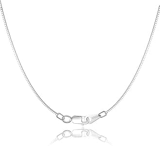 Jewlpire 18K Gold Plated 925 Sterling Silver Chain Necklace for Women Girls, 0.8mm Box Chain Lobster Claw Clasp-Super Thin & Strong Necklace Chain 16/18/20/22/24 Inch