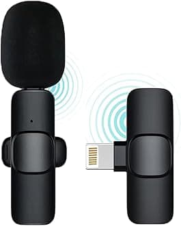 (2022 Upgrade) Wireless Lavalier Microphone for iPhone iPad Mini Mic for YouTube Facebook Live Stream TikTok Vlog Zoom Video Recording - Noise Reduction/No APP & Bluetooth Needed (Lightning)